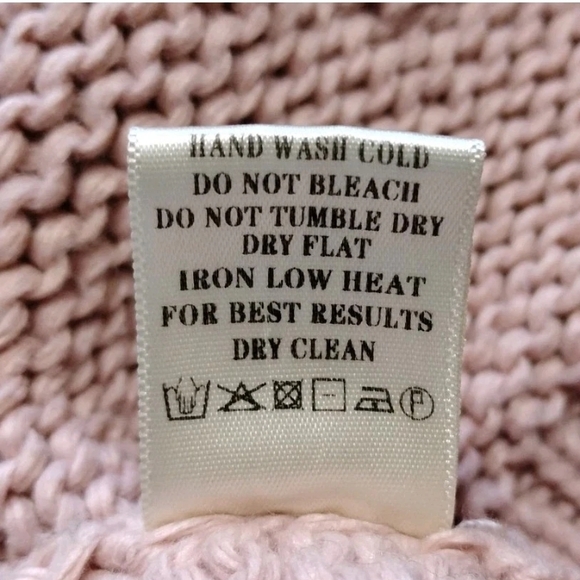 Altar'd State Womens Cardigan Sweater Sz S Mauve 3D Floral Appliqués Chunky Knit - Picture 6 of 6